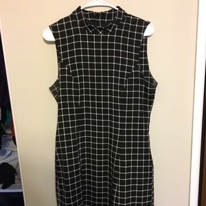 Cute H&M black grid mini dress